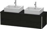 DURAVIT XSquare Waschtischunterbau 1400 mm, 4 Schubkästen, wandhängend, Betongrau Matt