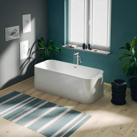 Duravit D-Neo Einhebel-Wannenmischer bodenstehend mit Keramikmischsystem in Chrom