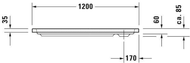 DURAVIT D-Code Duschwanne 1000x700 mm Rechteckig Weiß Sanitäracryl mit Antislip