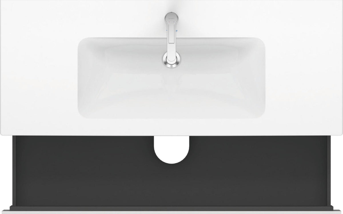 Duravit L-Cube Waschtischunterbau 1220 mm taupe matt mit 2 Schubkästen und Tip-On-Technik