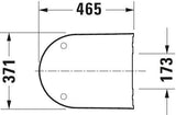DURAVIT WC-Sitz White Tulip mit Absenkautomatik, Scharniere Edelstahl, weiß, 466x372x65 mm
