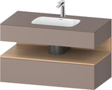 DURAVIT Qatego Einbauwaschtisch mit Konsolenwaschtischunterbau 1000 mm, 1 Auszug, antibakteriell