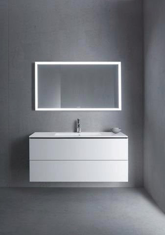 Duravit L-Cube Waschtischunterbau 1220 mm taupe matt mit 2 Schubkästen und Tip-On-Technik