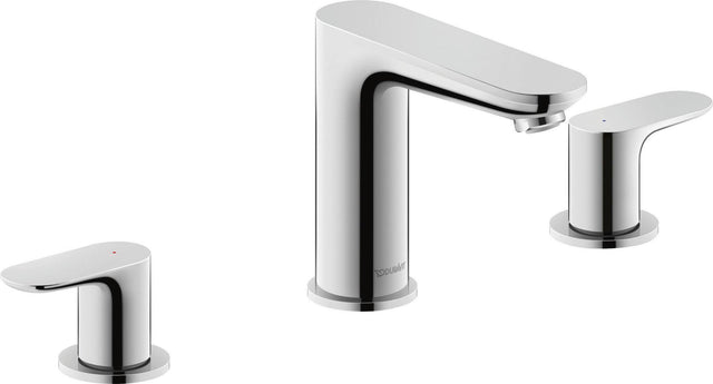 DURAVIT Wave 3-Loch Waschtischarmatur Chrom – 129 mm Ausladung, ohne Zugstange