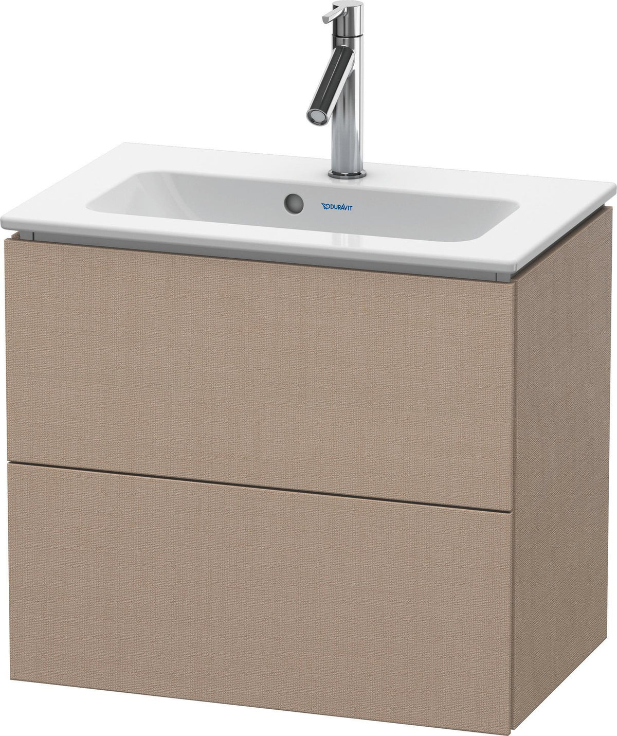 Duravit L-Cube Waschtischunterbau 620 mm Weiß Matt mit 2 Schubkästen und Tip-On Technik