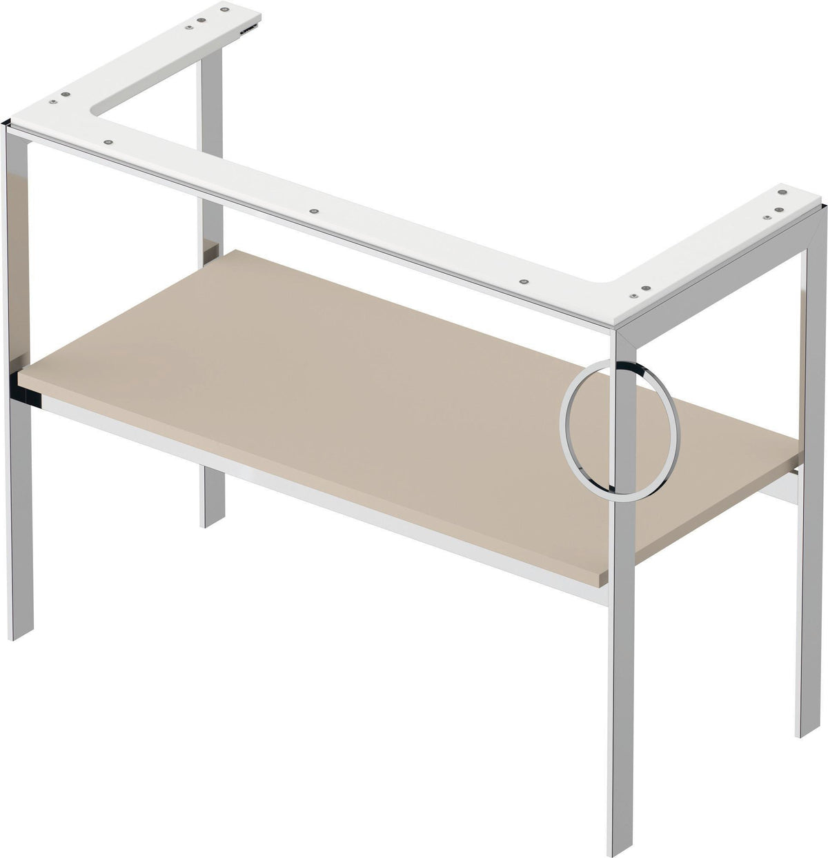 DURAVIT White Tulip Metallkonsole 984 mm von Philippe Starck – Höhenverstellbar, Weiß Seidenmatt