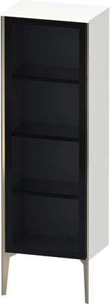 DURAVIT XViu Halbhochschrank 1330 mm Glasfront links champagner matt/betongrau matt