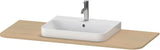 Duravit Konsole Happy D.2 1300 mm taupe supermatt – Beckenposition links