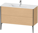 DURAVIT XViu Waschtischunterbau bodenstehend 1210 mm, 2 Auszüge, champagner matt/weiß matt