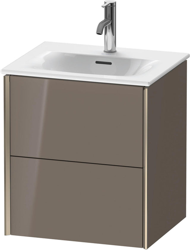 DURAVIT XViu Waschtischunterbau wandhängend 557 mm, 2 Schubkästen, flannel grey hochglanz