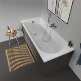 DURAVIT D-Neo Badewanne 1500x750 mm Einbauversion Weiß mit Überlauf und 1 Rückenschräge