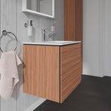 DURAVIT Hochschrank L-Cube 243x400x1760mm Nussbaum Dunkel, 1 Tür rechts, wandhängend