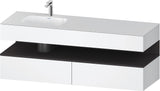 DURAVIT Qatego Studio F. A. Porsche Einbauwaschtisch mit Konsolenwaschtischunterbau 1600 mm Weiß Matt