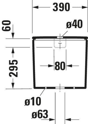 DURAVIT DuraStyle Spülkasten mit WonderGliss, Dual Flush, Anschluss unten links, weiß