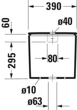 DURAVIT DuraStyle Spülkasten mit WonderGliss, Dual Flush, Anschluss unten links, weiß