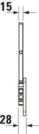 DURAVIT D-Code Kosmetikspiegel 3-fach Vergrößerung, Chrom, 330 mm Ausladung
