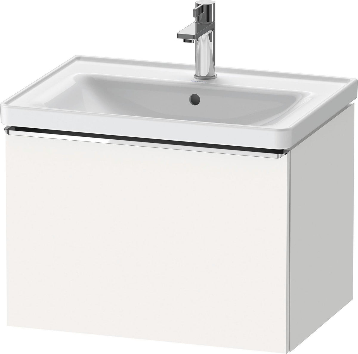 Duravit D-Neo Waschtischunterbau 634 mm betongrau matt mit Bronze-Griff und Soft-Close-Auszug