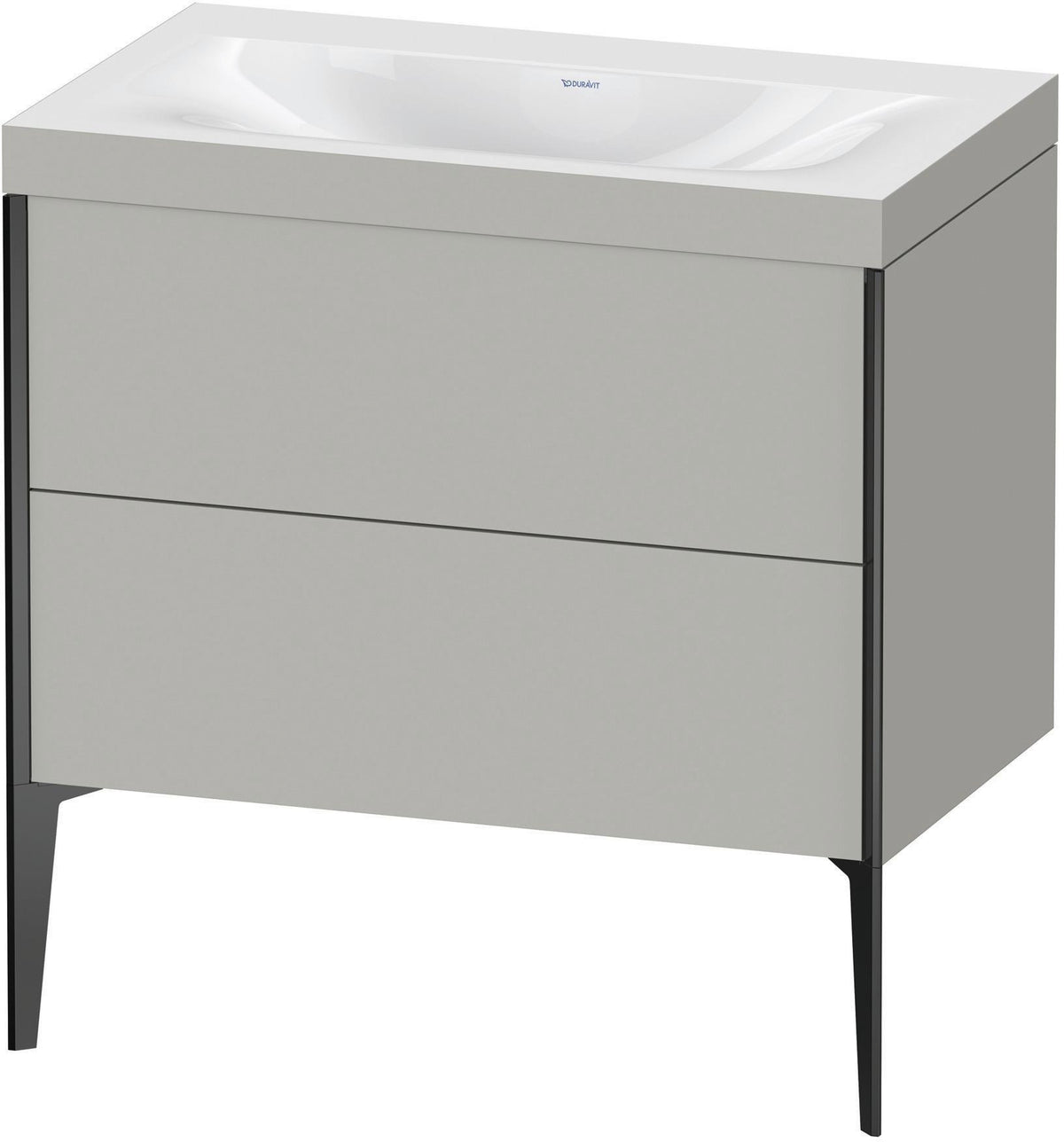 DURAVIT XViu c-bonded Waschtischset 800 mm mit 2 Auszügen, bodenstehend, Soft-Close