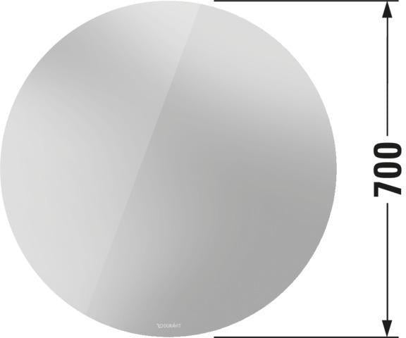 DURAVIT Licht & Spiegel Wandspiegel 700 mm rund mit Sensorschalter und LED-Beleuchtung