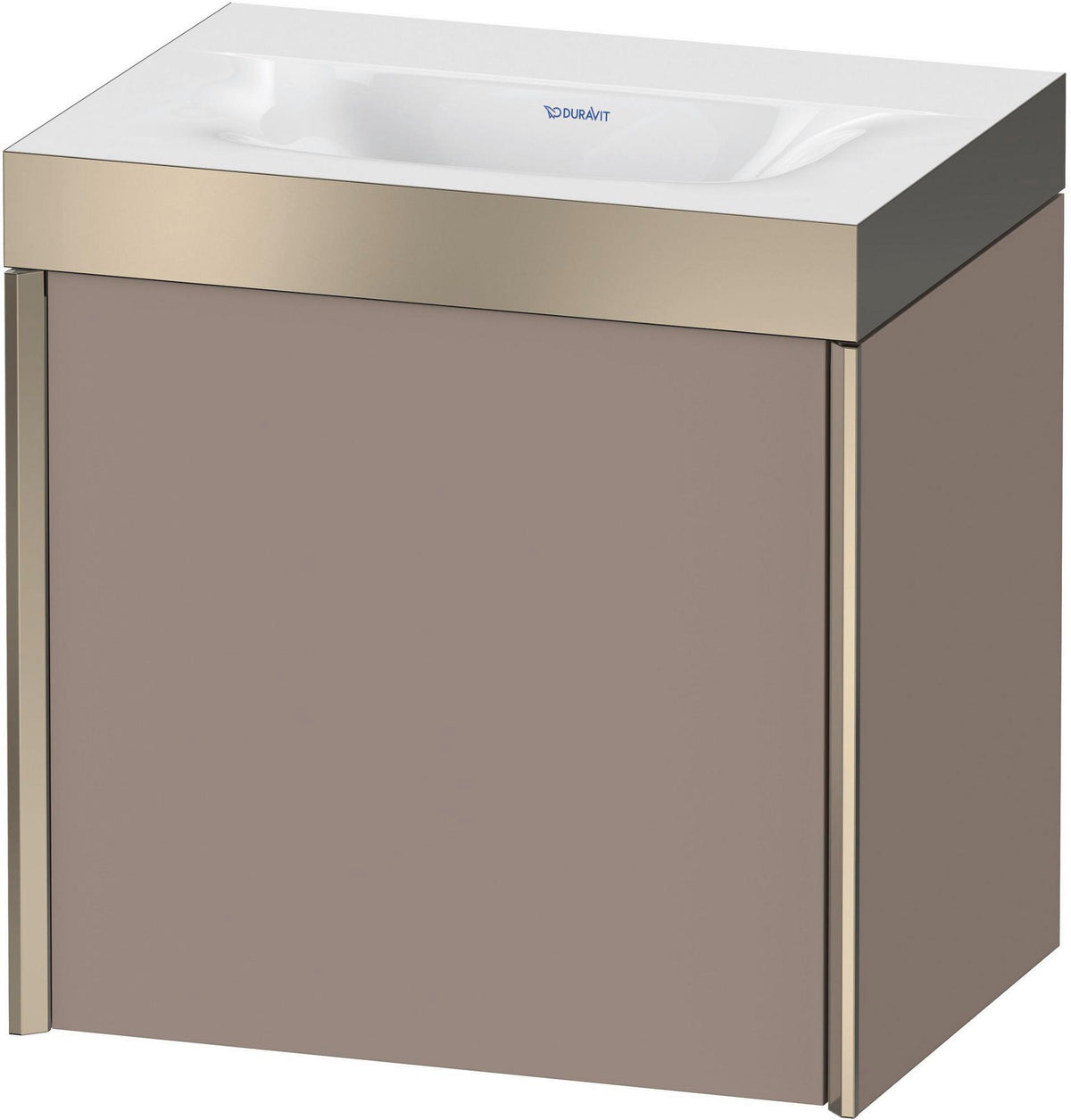 DURAVIT XViu c-bonded Waschtischunterbauset 460 mm, champagner matt/leinen, 1 Tür