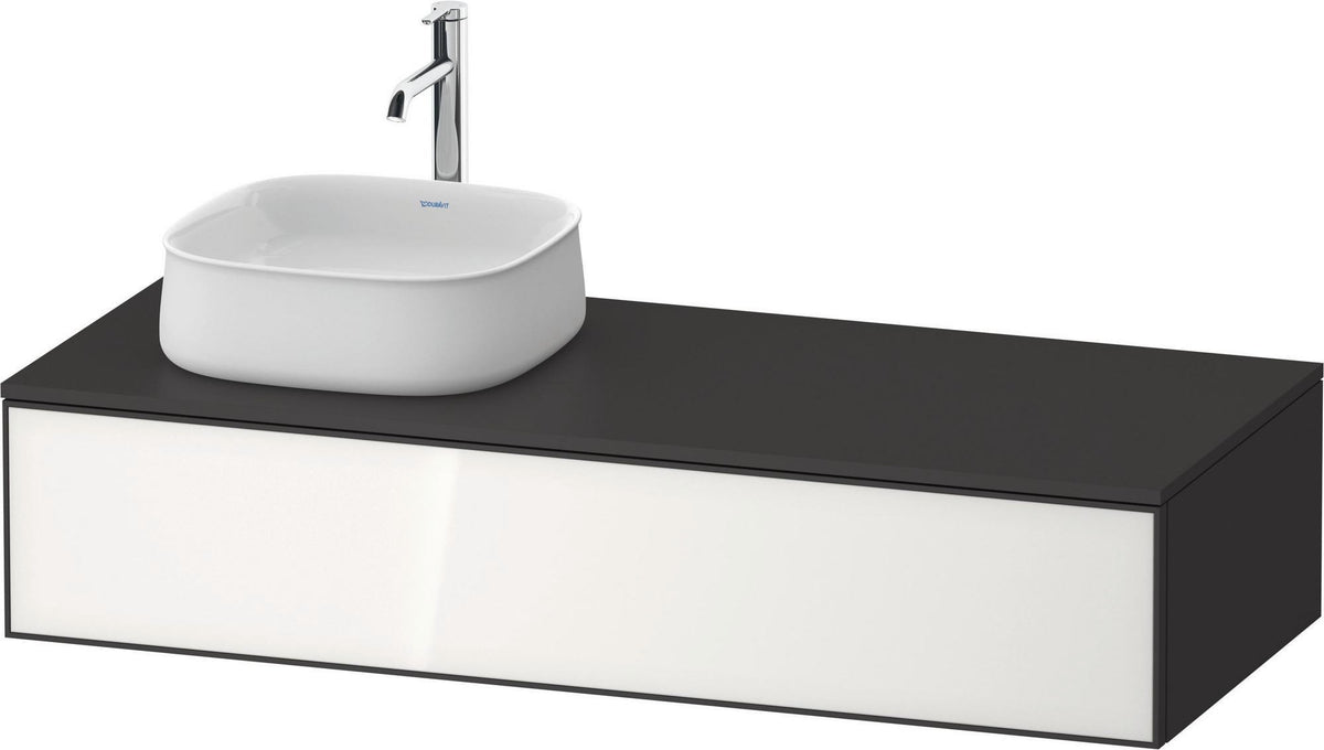 DURAVIT Zencha Konsolen-Waschtischunterbau 1300 mm Eiche Anthrazit mit Auszug