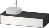 DURAVIT Zencha Konsolen-Waschtischunterbau 1300 mm Eiche Anthrazit mit Auszug