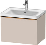 Duravit D-Neo Waschtischunterbau 634 mm betongrau matt mit Bronze-Griff und Soft-Close-Auszug