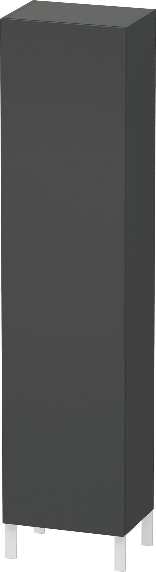Duravit L-Cube Hochschrank 500 mm graphit matt – 1 Tür, links, wandhängend, Soft-Close