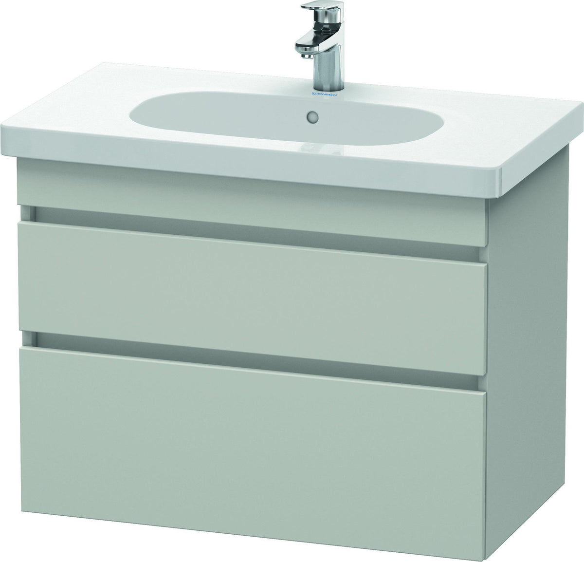 DURAVIT DuraStyle Waschtischunterbau 800 mm wandhängend, 2 Schubkästen, weiß matt – mit Soft-Close