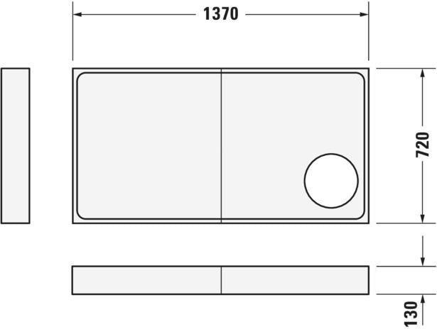DURAVIT Starck Slimline Duschwanne 1400x750 mm Weiß Sanitäracryl mit Antislip