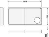 DURAVIT Starck Slimline Duschwanne 1400x750 mm Weiß Sanitäracryl mit Antislip