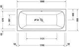 DURAVIT Qatego Whirlwanne 1800x800mm Weiß Einbau inkl. Fußgestell & Ab-/Überlaufgarnitur