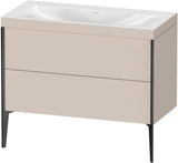 DURAVIT XViu c-bonded Waschtischset 1000 mm – bodenstehend, 2 Auszüge, Push-Open