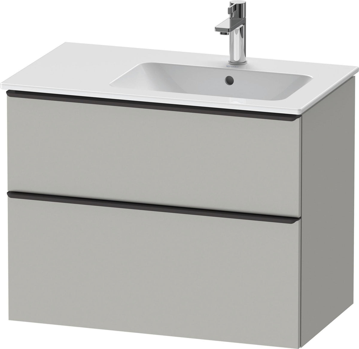 DURAVIT D-Neo Waschtischunterbau 810 mm Weiß Matt mit Bronze Griff und Soft-Close