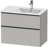 DURAVIT D-Neo Waschtischunterbau 810 mm Weiß Matt mit Bronze Griff und Soft-Close