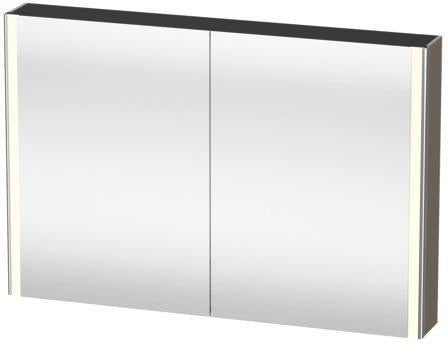 Duravit XSquare Spiegelschrank 1200 mm mit LED-Beleuchtung & Soft-Close, Weiß Seidenmatt