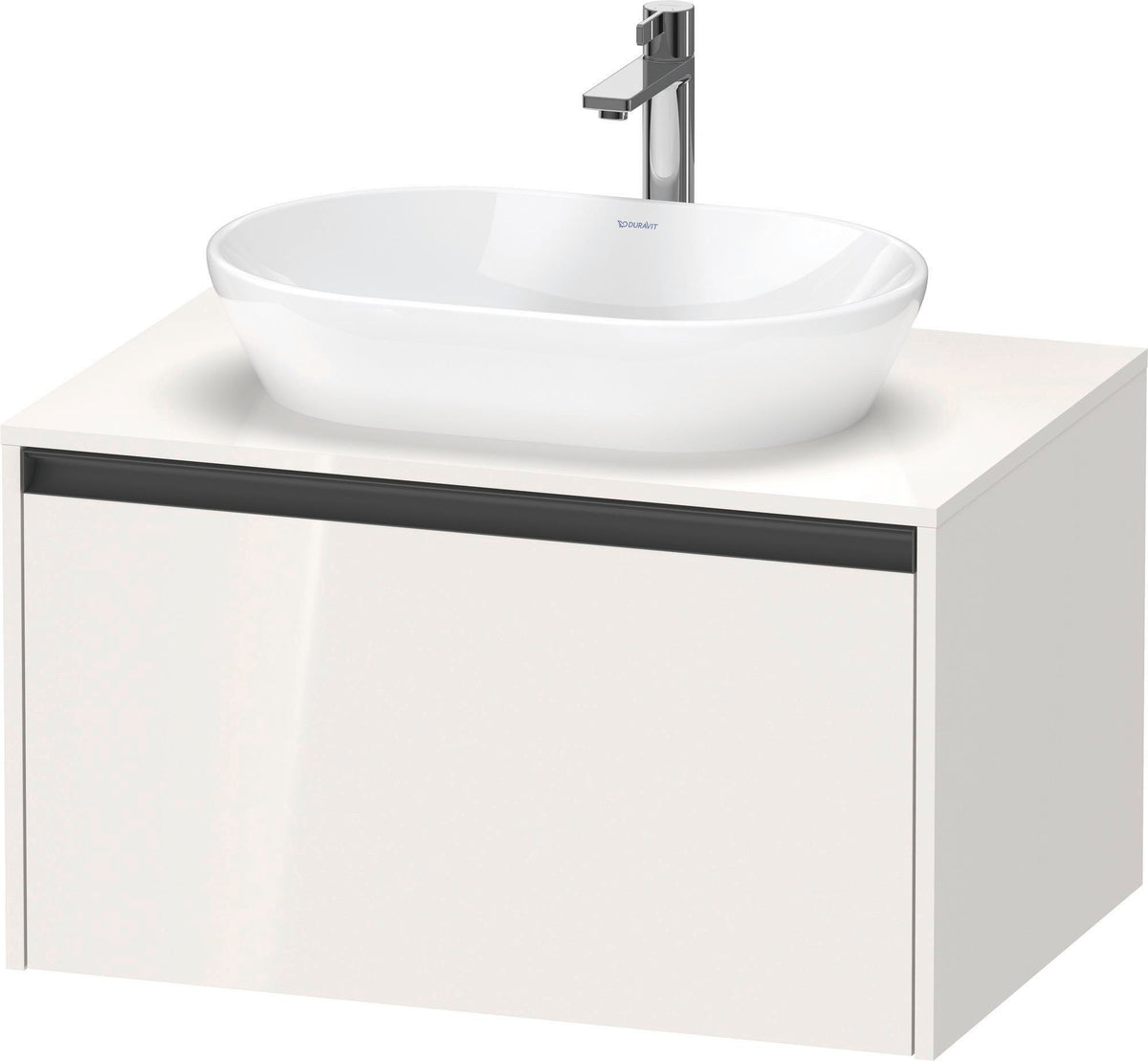 DURAVIT Ketho.2 Konsolen-Waschtischunterbau 800 mm betongrau matt mit 1 Auszug