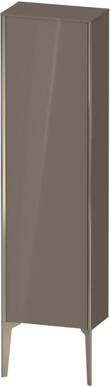 Duravit Halbhochschrank XViu 1330 mm, 1 Tür, grau hochglänzend, Push-Open & Soft-Close