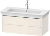 DURAVIT White Tulip Waschtischunterbau 984 mm, 2 Schubkästen, Nussbaum/Taupe Hochglanz