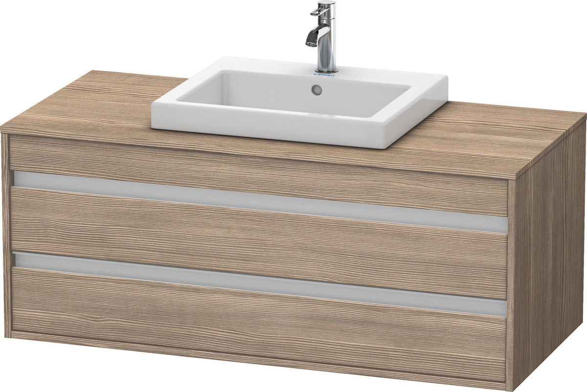 DURAVIT Ketho Konsolenwaschtischunterbau 1200 mm Eiche Terra – 2 Schubkästen, wandhängend