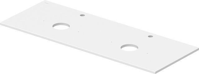 DURAVIT Sivida Konsole 1350x500 mm – 2 Ausschnitte, Weiß, oCast Smooth