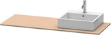 Duravit XSquare Konsole 1400x550mm betongrau matt – 1 Ausschnitt, mit Siphonaussparung