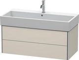 DURAVIT XSquare Waschtischunterbau 984 mm mit 2 Schubkästen, Seitenteile s-matt, Eiche-Ausführung