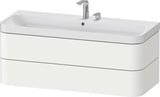 DURAVIT Waschtischset HAPPY D.2 PLUS 1175x490mm, ein Hahnloch, taupe supermatt – Wandhängend, 2 Schubkästen