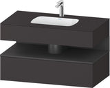 DURAVIT Qatego Einbauwaschtisch mit Konsolenwaschtischunterbau 1000 mm, 1 Auszug, antibakteriell