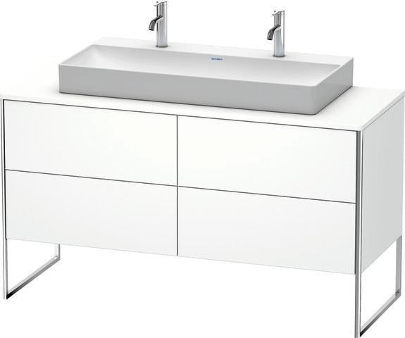 Duravit XSquare Waschtischunterbau 1400 mm mit integriertem Fußgestell, Becken rechts, für Vero Air und DuraSquare