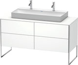 Duravit XSquare Waschtischunterbau 1400 mm mit integriertem Fußgestell, Becken rechts, für Vero Air und DuraSquare
