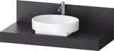 DURAVIT Balcoon Konsole 1200x550x370 mm mit Ausschnitt mittig, Lava Struktur, ohne Beleuchtung