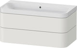DURAVIT Happy D.2 c-shaped Waschtischset 975 mm wandhängend mit Tip-on und Soft-Close