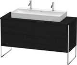Duravit XSquare Waschtischunterbau 1400 mm betongrau matt mit 4 Auszügen und Tip-On-Technik